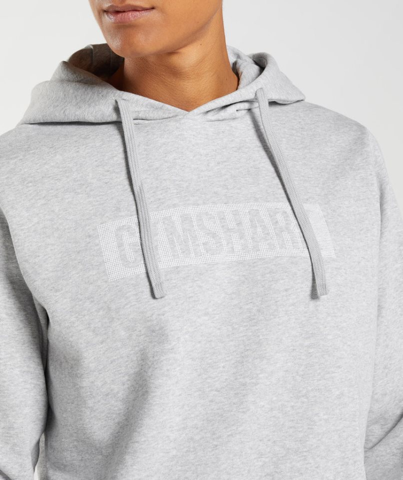 Men's Gymshark Block Hoodie Light Grey | NZ 7GNVDA